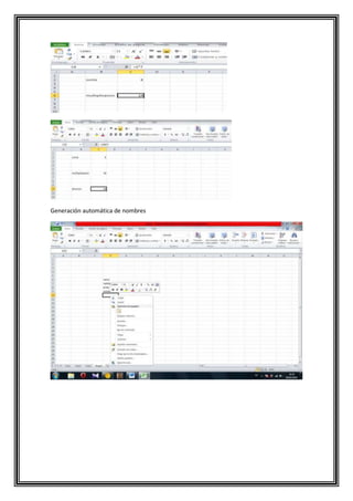 Generación automática de nombres

 