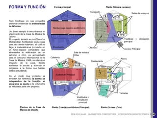 En Londres en 1975, crea con Elia, ZoeZenghelis y MadelonVriesendorp, la Oficina para la Arquitectura Metropolitana (OMA).