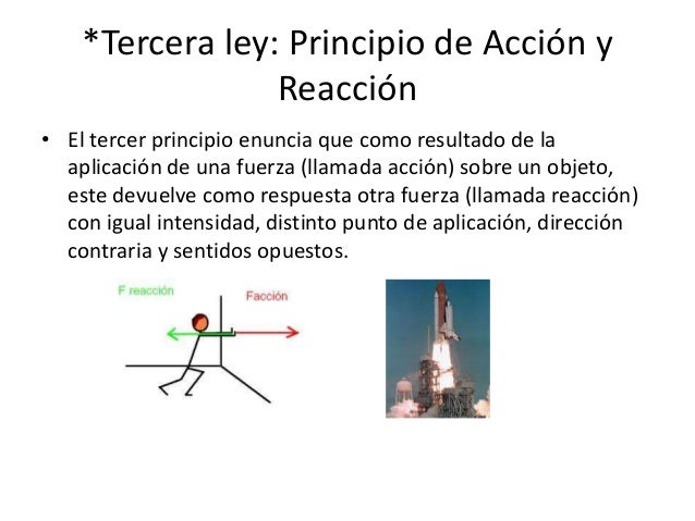 Tercera Ley De Newton O Principio De Accion Y Reaccion