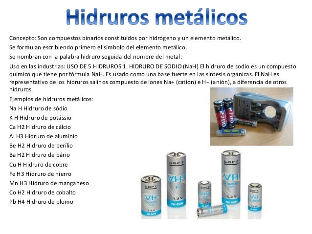 Usos De Los Hidruros No Metalicos - Balan