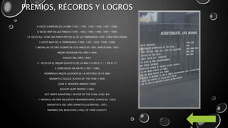 PREMIOS, RÉCORDS Y LOGROS
6 VECES CAMPEÓN DE LA NBA (1991, 1992, 1993, 1996, 1997, 1998)
6 VECES MVP DE LAS FINALES (1991, 1992, 1993, 1996, 1997, 1998)
14 VECES ALL-STAR (NO PARTICIPÓ EN EL DE LA TEMPORADA 1985-1986 POR LESIÓN)
5 VECES MVP DE LA TEMPORADA (1988, 1991, 1992, 1996, 1998)
2 MEDALLAS DE ORO OLÍMPICAS (LOS ÁNGELES 1984, BARCELONA 1992)
MEJOR DEFENSOR DEL AÑO (1988)
ROOKIE DEL AÑO (1985)
11 VECES EN EL MEJOR QUINTETO DE LA NBA (10 EN EL 1º, 1 EN EL 2º)
2 CONCURSOS DE MATES (1987, 1988)
NOMBRADO MEJOR JUGADOR DE LA HISTORIA DE LA NBA
NAISMITH COLLEGE PLAYER OF THE YEAR (1984)
JOHN R. WOODEN AWARD (1984)
ADOLPH RUPP TROPHY (1984)
ACC MEN'S BASKETBALL PLAYER OF THE YEAR (1983–84)
1 MEDALLA DE ORO EN JUEGOS PANAMERICANOS (CARACAS, 1983)
DEPORTISTA DEL AÑO (SPORTS ILLUSTRATED, 1991)
MIEMBRO DEL BASKETBALL HALL OF FAME (2009)75
 