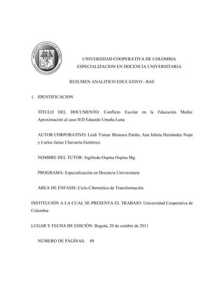 Trabajo de grado conflicto escolar eul (documento final)