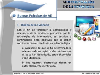 Técnicas anti-forensesClasificaciónEliminación de la fuente de la evidenciaEste método tiene como principal objetivo neutralizar la fuente de la evidencia por lo que no es necesario destruir la prueba puesto que no ha llegado a ser creadas.Una de las acciones que los atacantes pueden llevar acabo para realizar este método anti-Forense es la desactivación de log de auditoria del sistema que está atacando.                     maestría en Auditoria  forense                                                                                     trabajo de grado