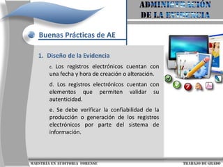 Técnicas anti-forensesClasificaciónFalsificación de la evidenciaEste método busca engañar y crear falsas pruebas para los investigadores forenses logrando así cubrir a el verdadero autor,  incriminado a terceros y por consecuente desviar la investigación con lo cual seria imposible resolverla de manera correcta.                     maestría en Auditoria  forense                                                                                     trabajo de grado