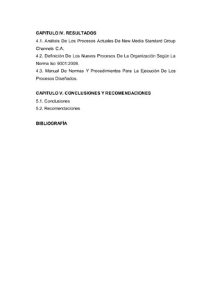 MANUAL DE NORMAS Y PROCEDIMIENTOS PARA LA EJECUCION DE PROCESOS ...