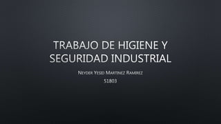 Trabajo de higiene y seguridad industrial