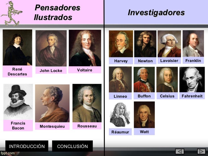 Trabajo de historia - Pensadore ilustrados e Investigadores