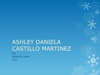 ASHLEY DANIELA
CASTILLO MARTINEZ
901
RODOLFO LLINAS
2014
 