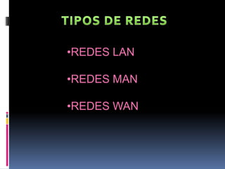 TIPOS DE REDESREDES LAN