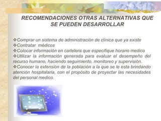 De muy sencillo usoRESUMEN EJECUTIVOEnunciado del Problema: Diseñar un sistema de información automatizado para el control de consulta externa de pacientes en el hospital General del Sur.¿Quien?Para solventar la problemática del hospital diseñamos un sistema de información la cual redactamos una carta que  va dirigida  a la gerencia enunciando el problema y objetivo de estudio