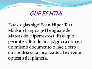 Que significa la palabra Web