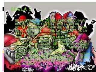 Regla 5

 No quiero dejar la impresión de que la
 Red es un sitio cruel y frío lleno de
 gente que desea insultar a otros. Como
 en el resto del mundo, la mayoría de la
 gente que se comunica en línea lo que
 desea es “caer” bien. las redes de
 trabajo (networks) –en especial los
 grupos de discusión– le permiten ponerse
 en contacto con personas a las que por
 otros medios usted no podría
 aproximarse. Y ninguno de ellos lo puede
 ver. Usted no será juzgado por el color
 de su piel, ojos, o pelo, peso, edad o
 vestuario.
 