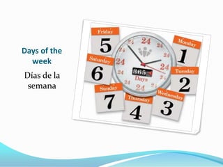 Days of the
  week
Días de la
 semana
 