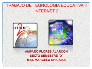 TRABAJO DE TEGNOLOGIA EDUCATIVA II INTERNET 2 AMPARO FLORES ALARCON SEXTO SEMESTRE ¨D¨ Msc. MARCELO CHICAIZA 