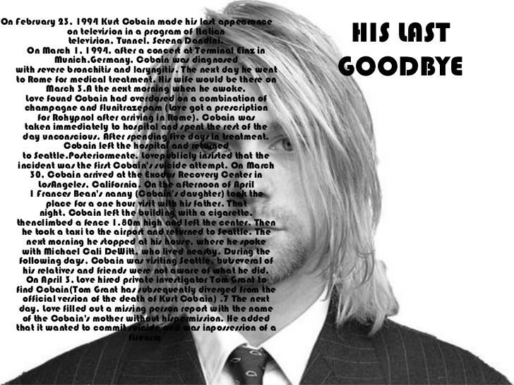 biography kurt cobain Kurt cobain was the lead singer and guitarist for the band nirvana, whose melodic rock songs bridged punk with pop and sold millions of records in the early 1990s. biography kurt cobain Kurt cobain was the lead singer and guitarist for the band nirvana, whose melodic rock songs bridged punk with pop and sold millions of records in the early 1990s.