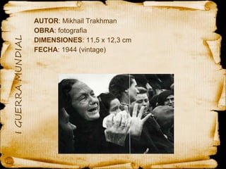 AUTOR : Mikhail Trakhman  OBRA : fotografia  DIMENSIONES : 11,5 x 12,3 cm FECHA : 1944 (vintage)  