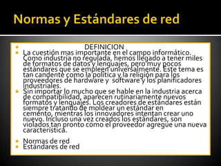 normas y estandares de red