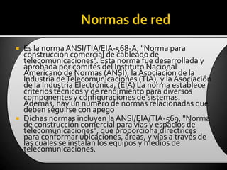 normas y estandares de red