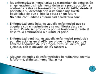 Trabajo de las enfermedades hereditarias | PPTX