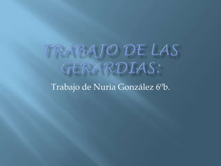 Trabajo de las Gerardias: Trabajo de Nuria González 6ºb.  