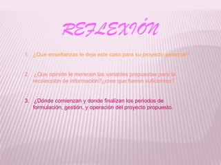 Poca explotación comercial de las fincas.2.    PLANTEAR IDEAS DE NEGOCIOS:       Arturo planteo varias ideas dentro de las cuales encontramos:Instalación de un restaurante campestre.