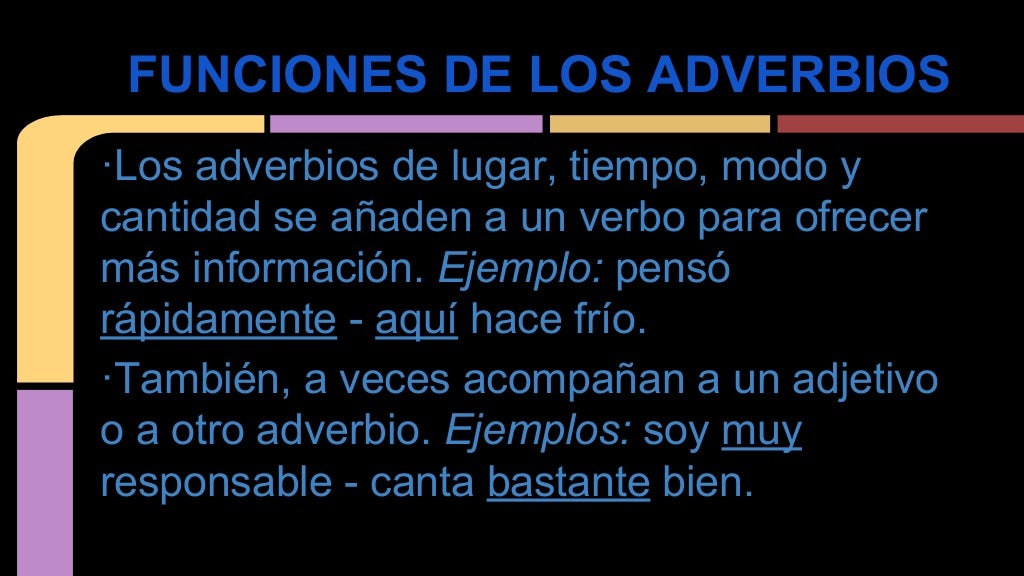 Los adverbios