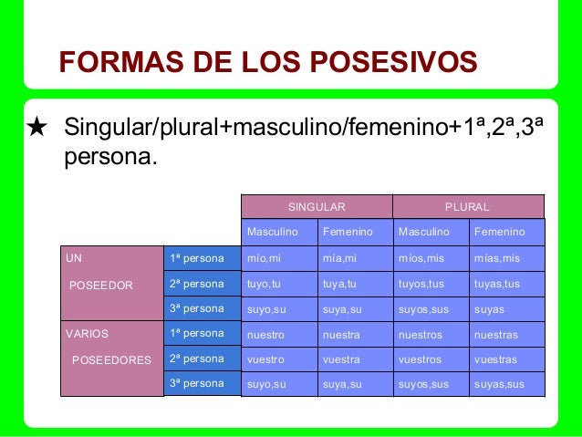 los posesivos