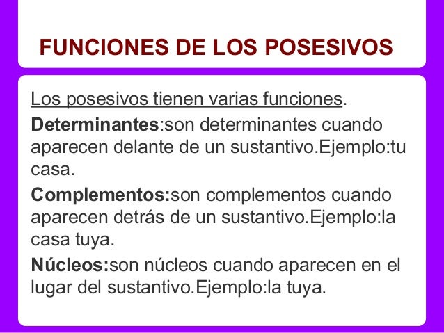 los posesivos