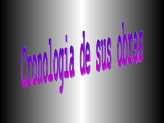 Cronologia de sus obras 