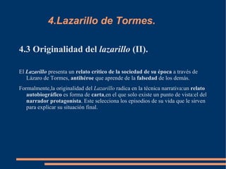 Lazarillo de Tormes y las formas narrativas renacentista.