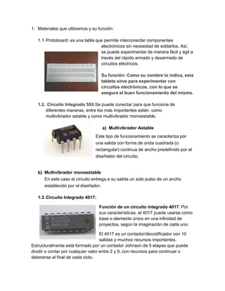 Trabajo del protoboard