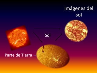 Imágenes del
sol
Sol
Parte de Tierra
 
