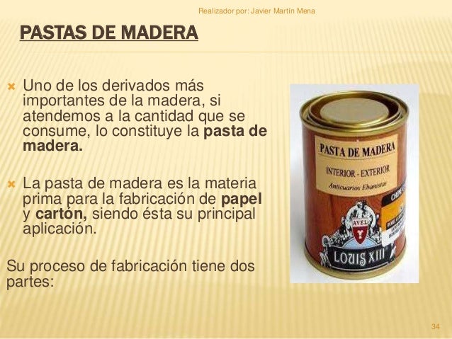 Pasta Quimica De Madera Para Disolver