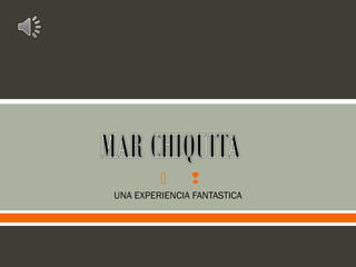 



UNA EXPERIENCIA FANTASTICA

 