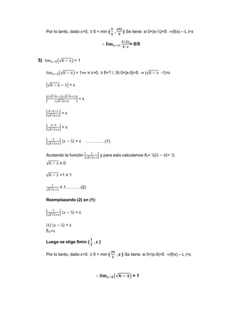 ejercicios de limites (matematica)