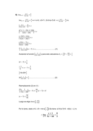 ejercicios de limites (matematica)