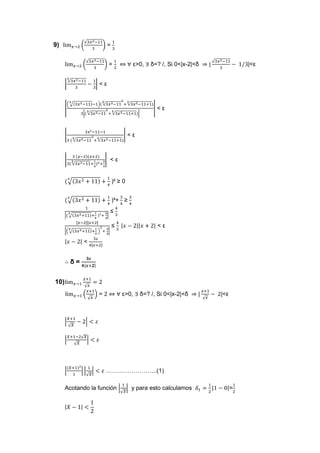 ejercicios de limites (matematica)