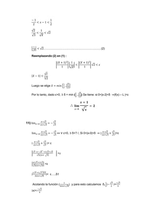 ejercicios de limites (matematica)