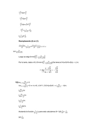 ejercicios de limites (matematica)