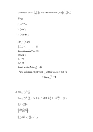 ejercicios de limites (matematica)