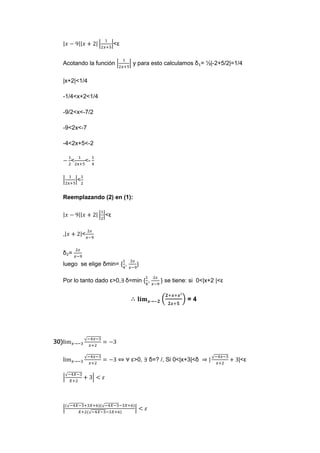 ejercicios de limites (matematica)