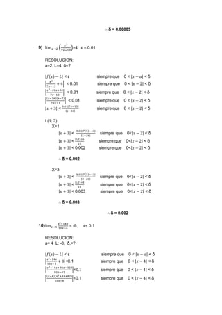 ejercicios de limites (matematica)