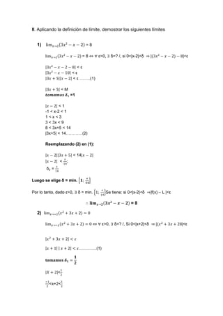 ejercicios de limites (matematica)