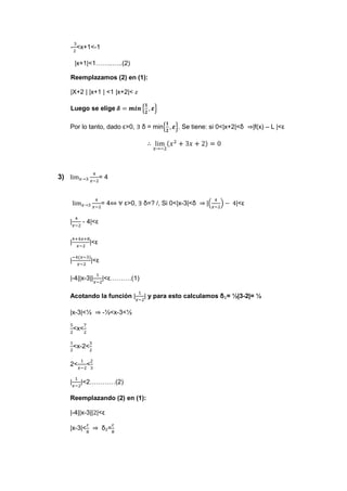 ejercicios de limites (matematica)