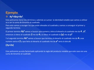 Expresiones Algebraicas y Factorizacion | PPTX
