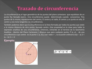 En el Plano Cartesiano una parábola puede tener su vértice en cualquier par de coordenadas y
puede estar orientada hacia a...