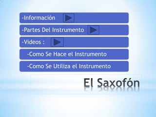 -Información

-Partes Del Instrumento

-Videos :

  -Como Se Hace el Instrumento

  -Como Se Utiliza el Instrumento
 