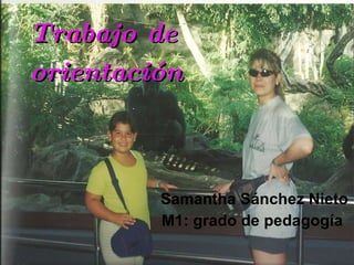 Trabajo de orientación Samantha Sánchez Nieto M1: grado de pedagogía  