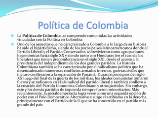 Significados  de los símbolos de ColombiaLA BANDERALa Bandera Nacional de la República de Colombia es el pabellón que representa al país, y que junto con el escudo y el himno nacional, tiene la categoría de símbolo patrio. Consiste en un rectángulo dividido en tres franjas coloreadas con los colores primarios, ocupando la superior la mitad de éste.EL ESCUDOEl escudo como símbolo nacional es empleado por el Gobierno e instituciones estatales, siendo las únicas instituciones que pueden ostentarlo de forma privativa. En cuanto a su diseño existen diferentes versiones estilísticas, ya que a pesar de que las leyes y decretos vigentes describen cómo debe ser su reproducción, lo hacen de forma incompleta y sin tener en cuenta para ello la ciencia de la heráldica, lo que ha dado lugar a ciertos vacíos que la comunidad