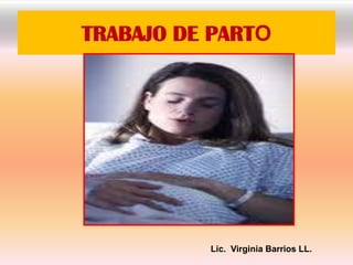 TRABAJO DE PARTO Lic.  Virginia Barrios LL. 